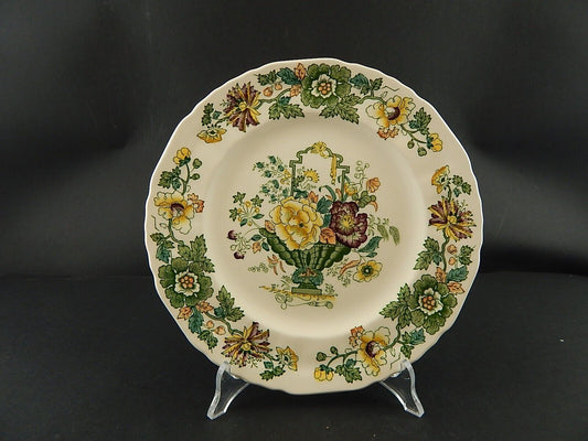 ANTICO RARO PIATTO CM 22,5 CERAMICA INGLESE MASON’S DECORO MANO STRATHMORE