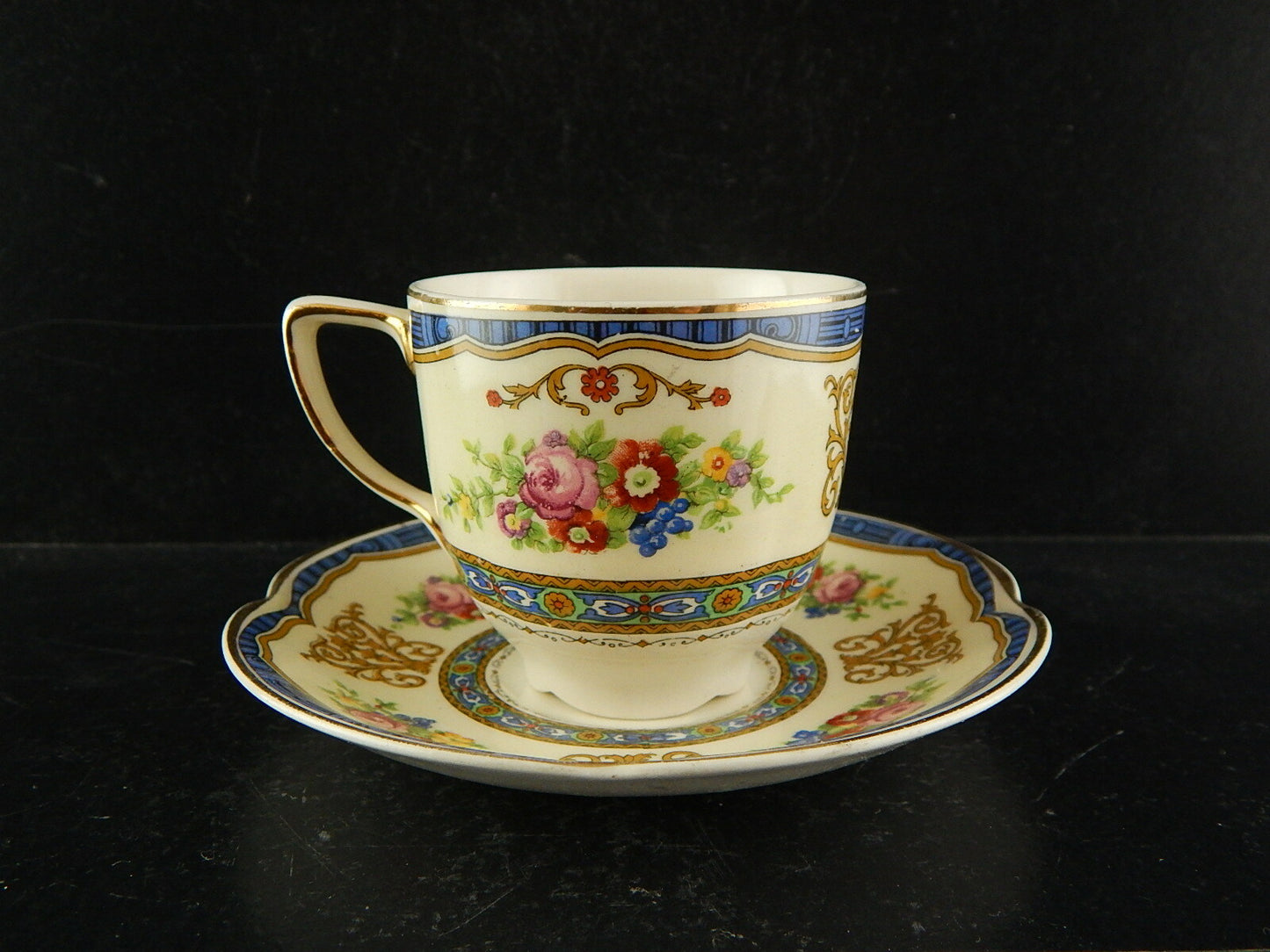 ANTICA 1913 TAZZA PIATTINO SEMI PORCELLANA JOHNSONS BROS COLLEZIONE PAREEK #7688