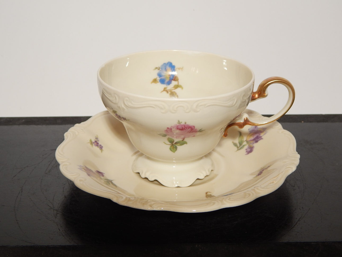 PREZIOSA ROCAILLE ANTICA TAZZA DA TE' PORCELLANA ROSENTHAL POMPADOUR