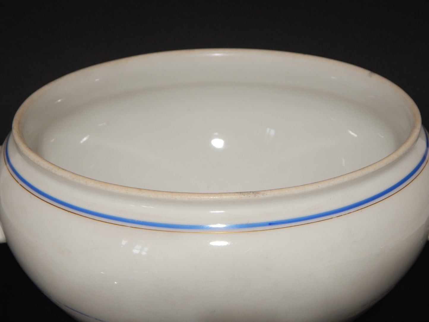 ANTICA RARA ZUPPIERA CENTROTAVOLA IMPERO PORCELLANA GINORI DOCCIA XIX SECOLO