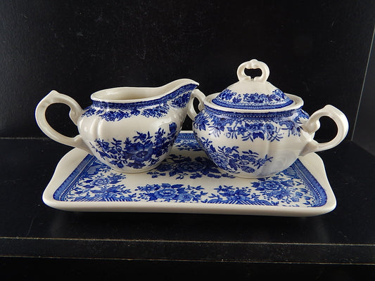 VINTAGE SET VASSOIO ZUCCHERIERA LATTIERA PORCELLANA VILLEROY&BOCH DECORO FASAN