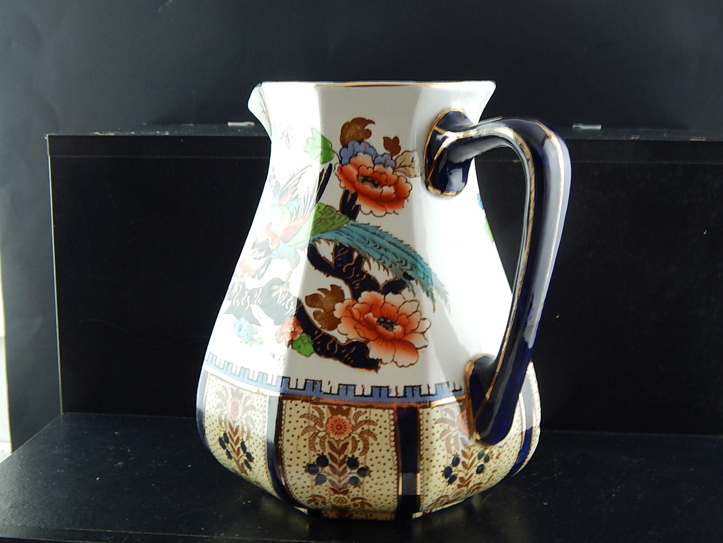 ANTICA PREZIOSA CARAFFA CERAMICA DIPINTA MANO LOSOL WARE KEELING & CO SHANGHAI