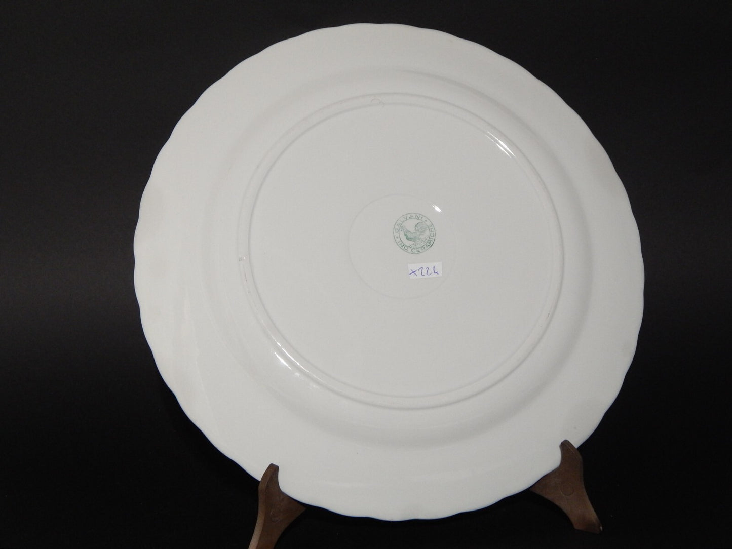 ART DECO VASSOIO PIATTO ROTONDO DA PORTATA CERAMICA GALVANI PORDENONE ANNI '30