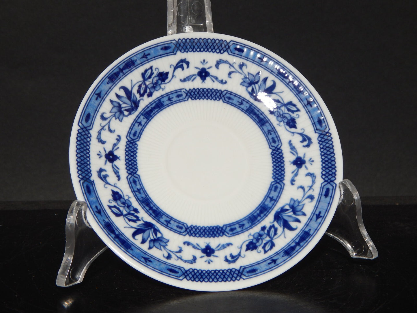 VINTAGE PREZIOSA TAZZINA PORCELLANA BIANCA BLU FLOREALE OSCAR SCHALLER BAVARIA