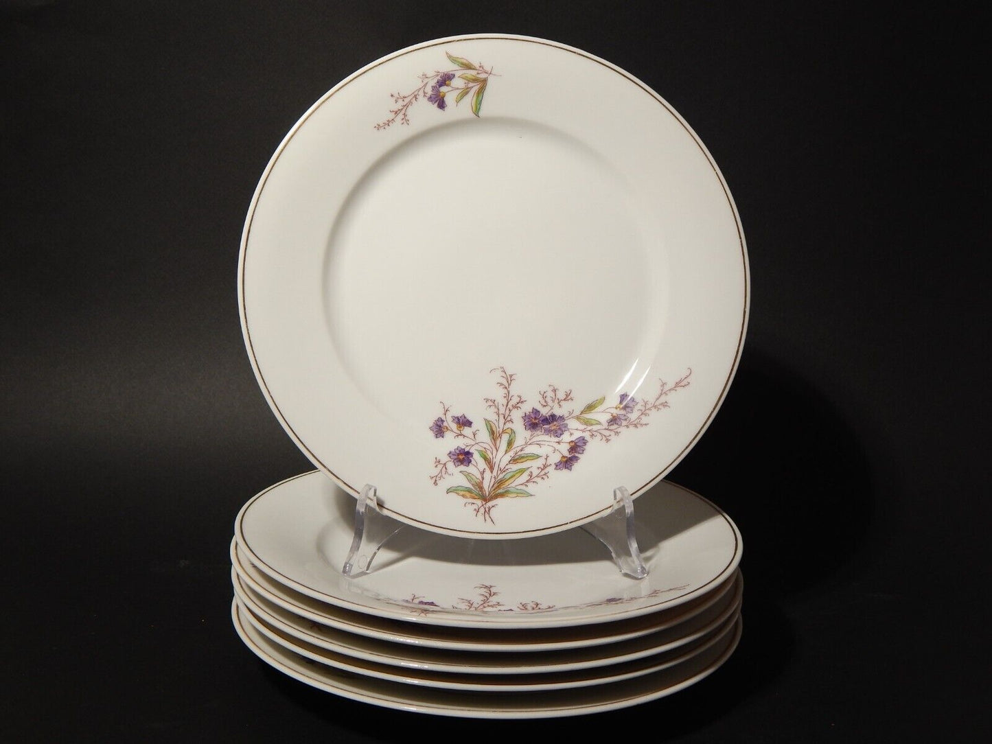 ANTICO HAVILAND LIMOGES SERVIZIO 6 PIATTI TAVOLA PORCELLANA FINE 800 ART NOUVEAU