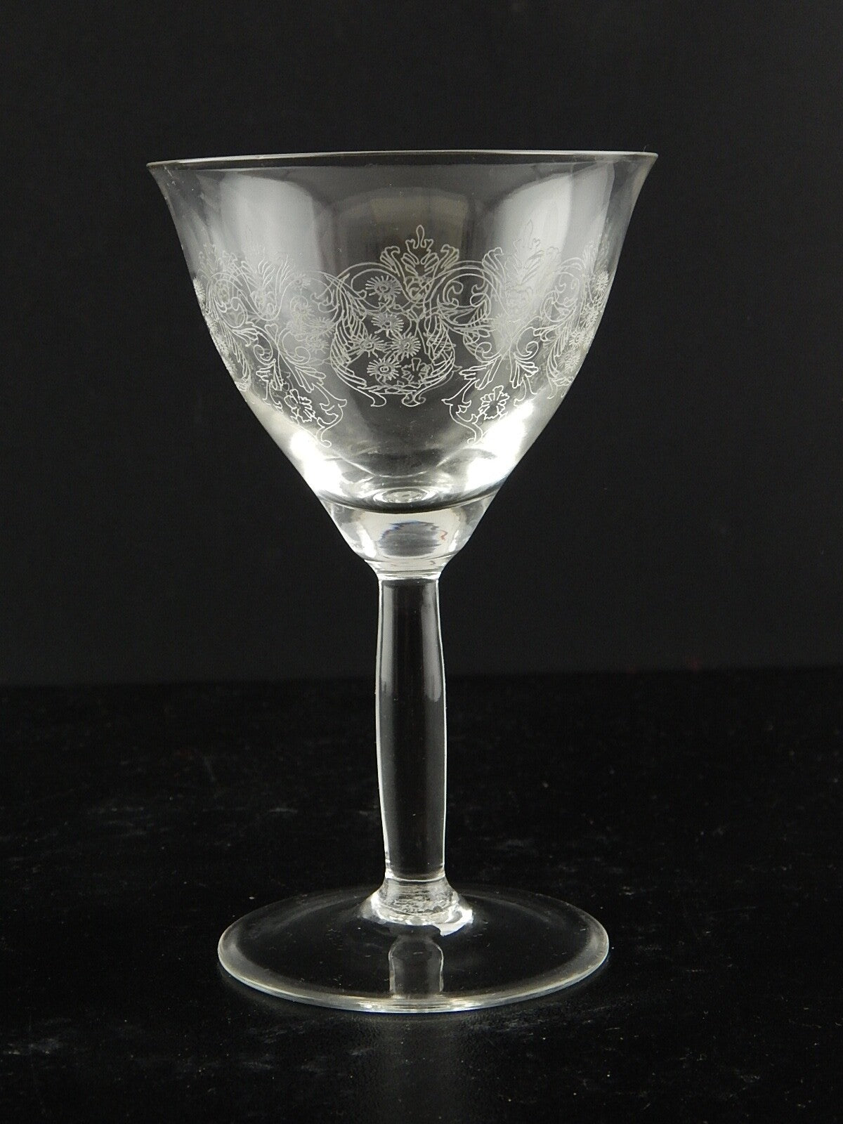 ANTICO RARO PREZIOSO LIBERTY SET 4 BICCHIERI O 2 COPPIE CALICI CRISTALLO INCISI