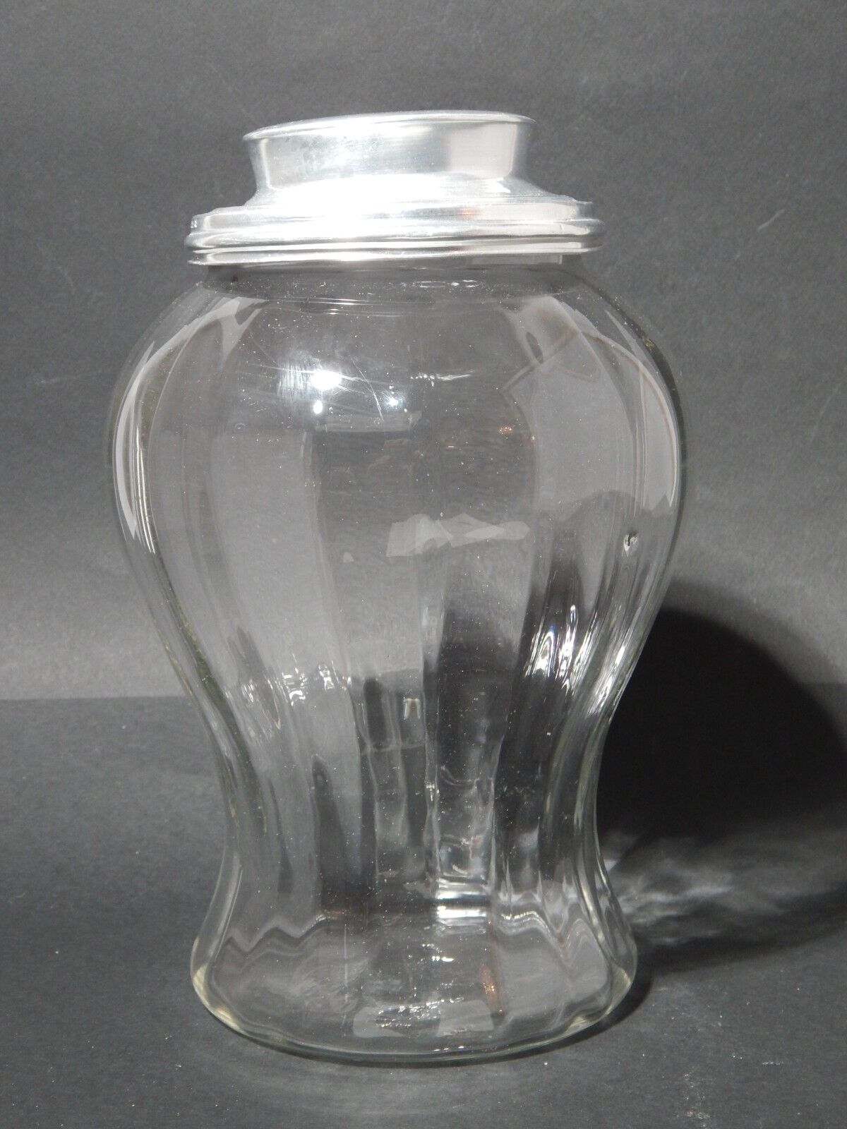 ANTICO VASO E COPERCHIO ALBARELLO VETRO SOFFIATO ALTARE PASTICCERIA DROGHERIA #