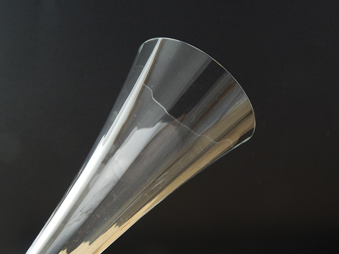 ART DECO ELEGANTE PREZIOSA COPPIA CALICI FLUTE CRISTALLO ROGASKA MODELLO LUNA