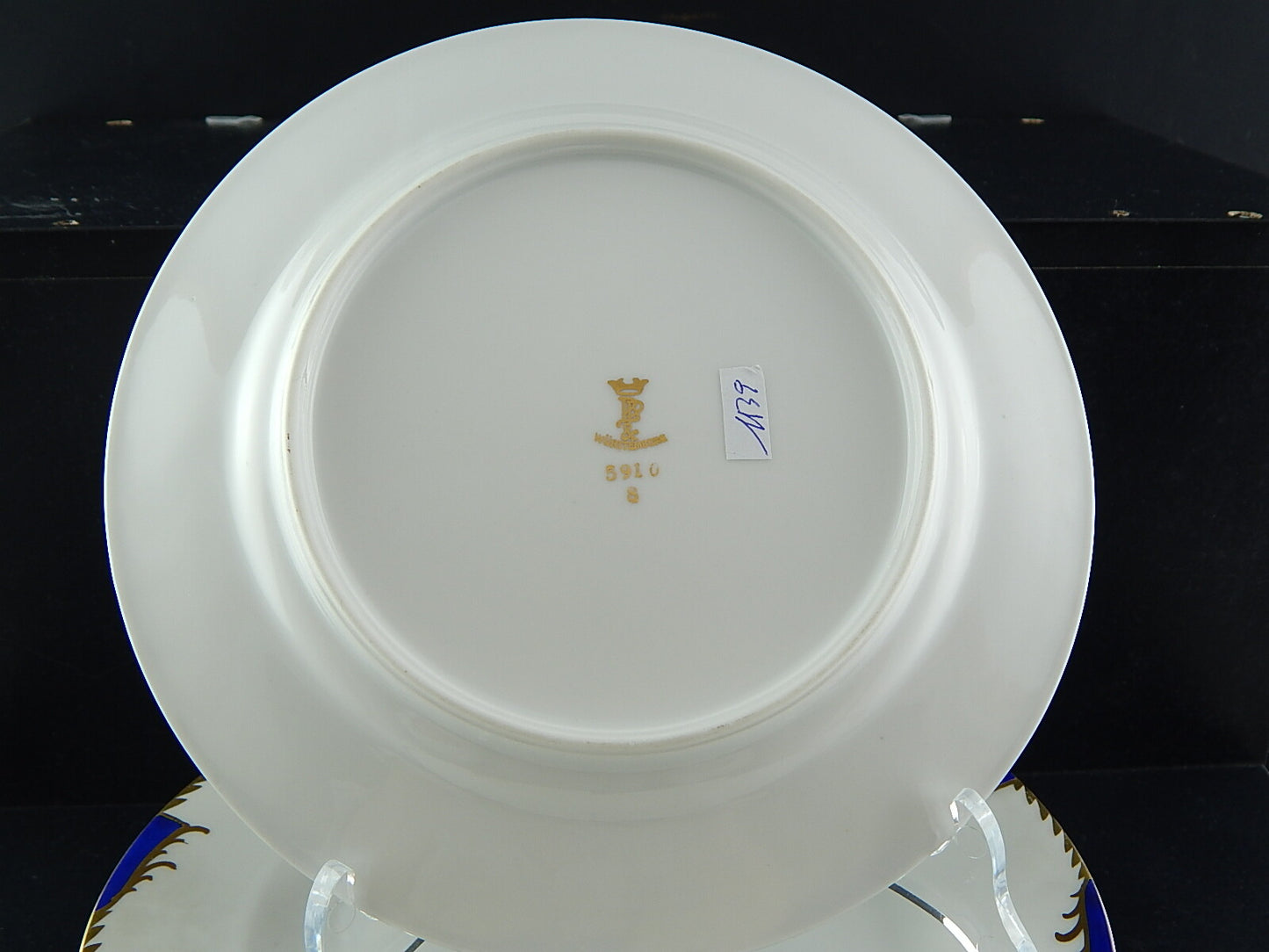 ANTICO ART DECO SERVIZIO 6 PIATTI DESSERT PORCELLANA BAUER&PFEIFFER WÜRTTEMBERG