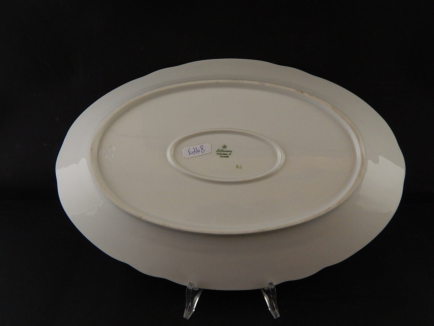 ANTICO VASSOIO PIATTO OVALE PORCELLANA SELTMANN WEIDEN DECORO THERESIA