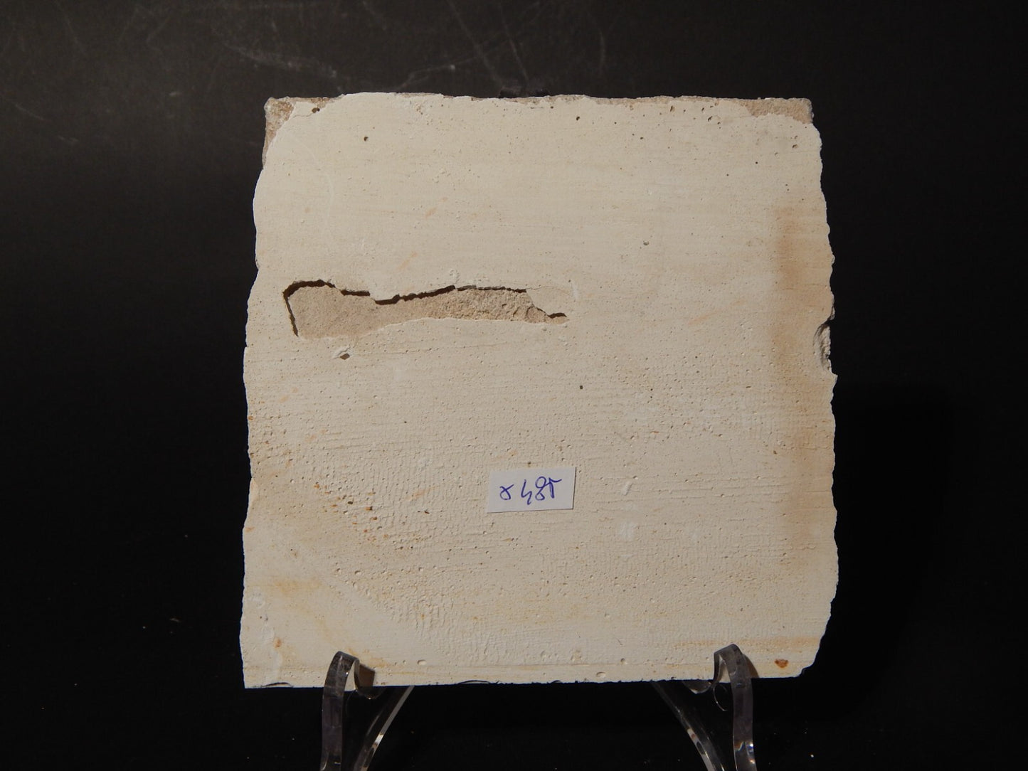 ANTICA PIASTRELLA MATTONELLA CERAMICA DELFT DEL 1700 DECORO AL MANGANESE (485)