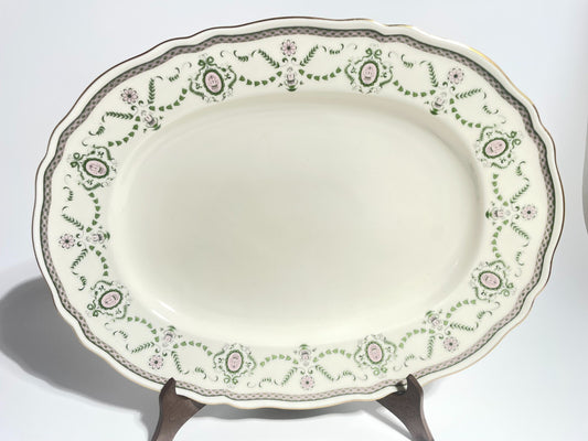 ANTICO VASSOIO PIATTO OVALE PREZIOSA PORCELLANA KRAUTHEIM MALMAISON BAVARIA