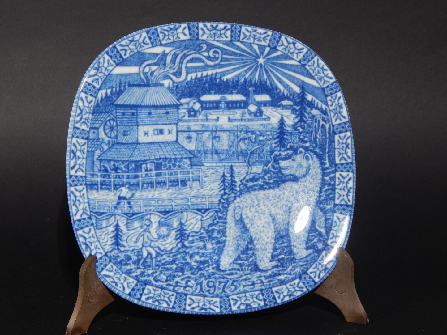 RORSTRAND PIATTO PORCELLANA NATALE 1975 PORCELAIN CHRISTMAS PLATE COLLEZIONE