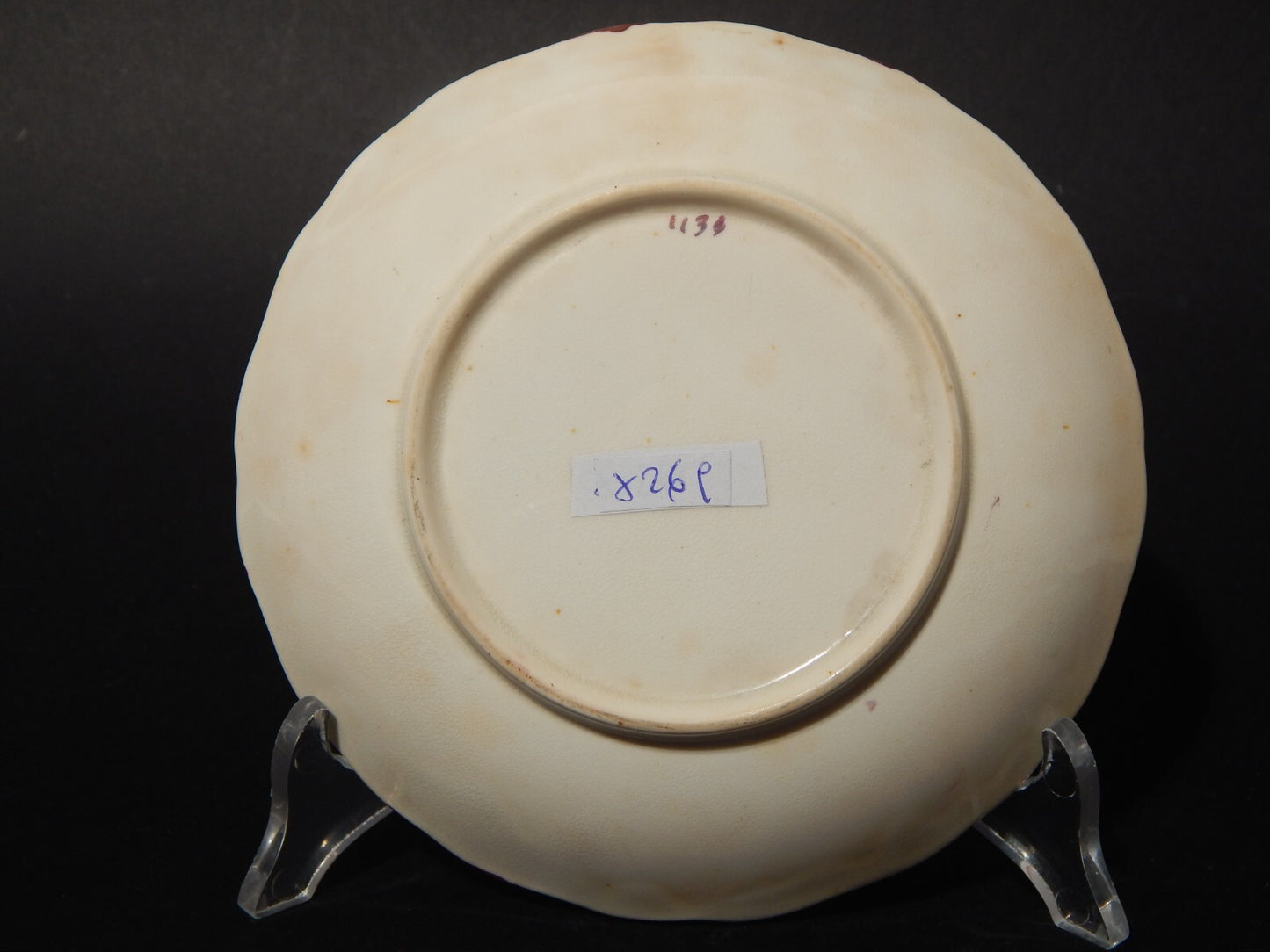 ANTICO GEORGIANO PIATTINO PORCELLANA LUSTRO ROSA STAFFORDSHIRE X269