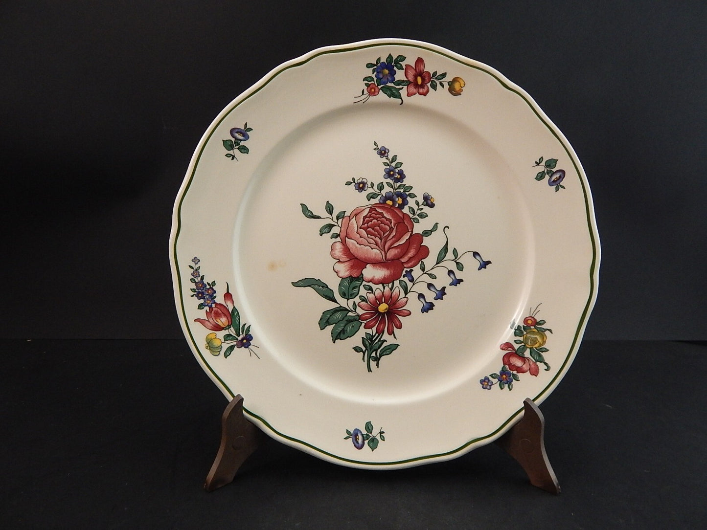 VINTAGE RARO PIATTO CERAMICA VECCHIA STRASBURGO VILLEROY&BOCH #1127