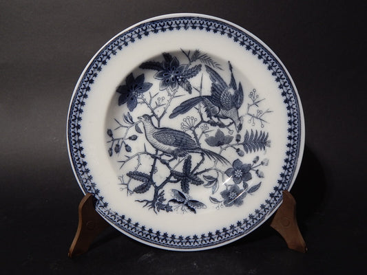 ANTICO ART NOUVEAU PIATTO PORCELLANA VILLEROY&BOCH METTLACH DECORO FASAN