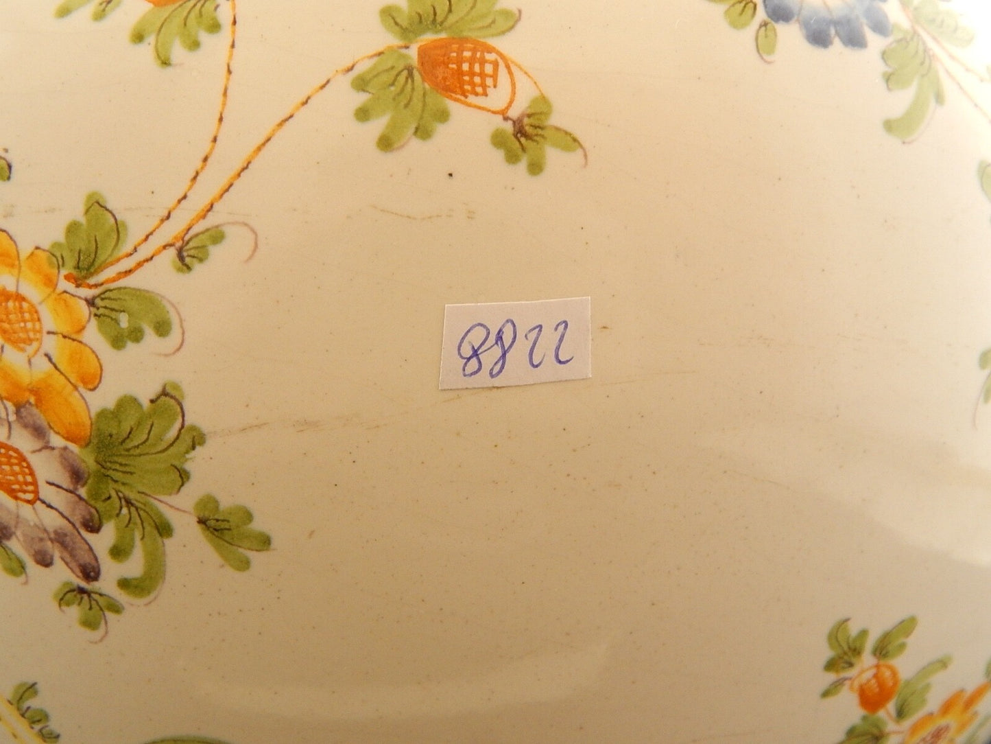 ANTICO GRANDE VASO FIORIERA MAIOLICA CERAMICA CANTAGALLI FIRENZE FINE 800