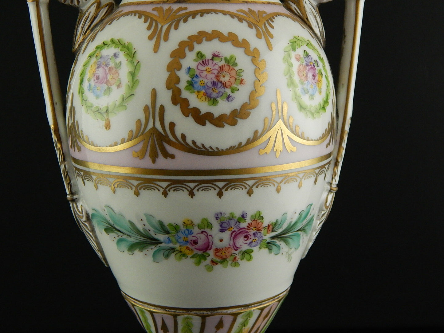 ANTICO PREZIOSO VASO IMPERO PORCELLANA DRESDA DRESDEN CARL THIEME 1900