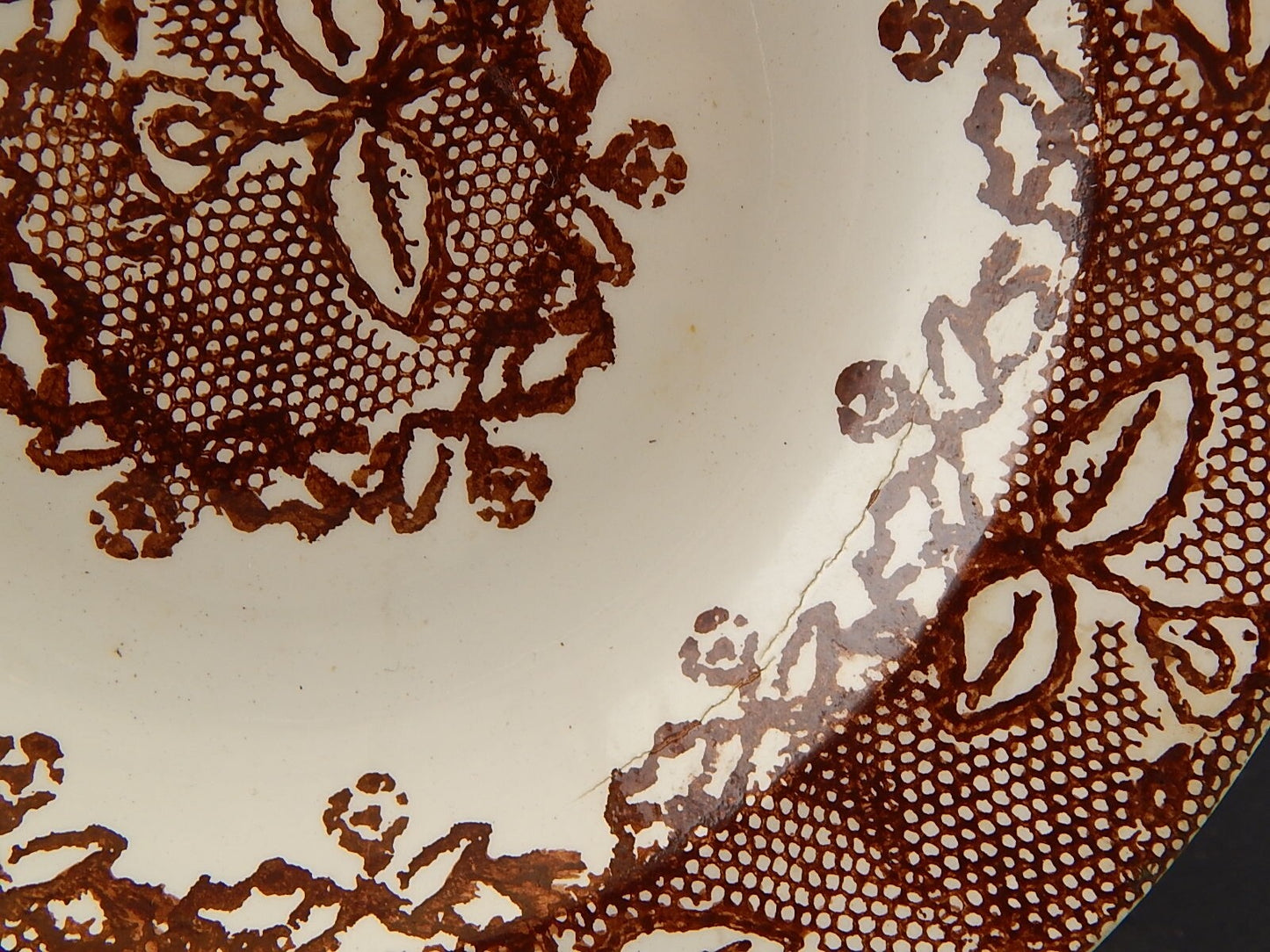 ARTE POVERA ANTICO PIATTO CERAMICA VEDOVA BESIO & FIGLI MONDOVI' DECORATO MANO ¶