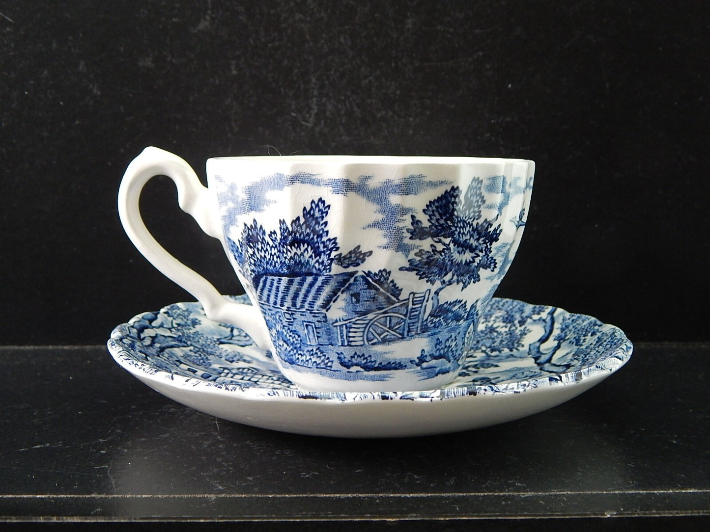 VINTAGE CERAMICA TAZZA TE' THE HUNTER MYOTT POTTERY ENGLAND IL CACCIATORE #2117