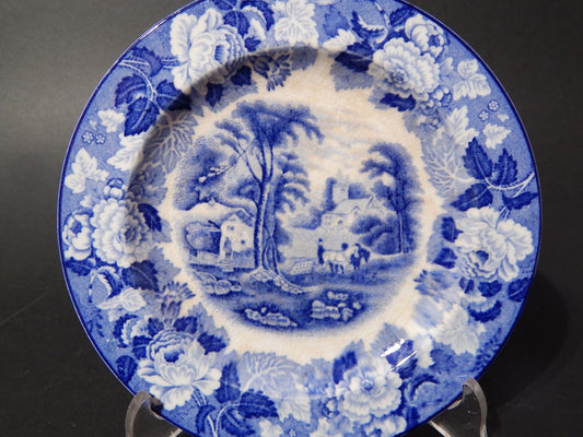 VINTAGE ENOCH WOOD'S ENGLISH SCENERY WOOD&SONS PIATTO DOLCE SEMI PORCELLANA #668