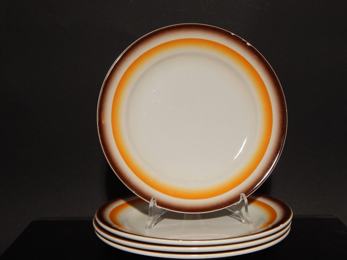 ART DECO FUTURISTA SET 4 PIATTI PIANI CERAMICA GALVANI PORDENONE SIMONETTO