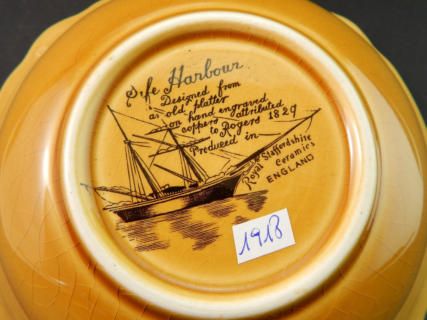 VINTAGE CIOTOLA INSALATIERA ROYAL STAFFORDSHIRE CERAMICS ENGLAND SAFE HARBOUR