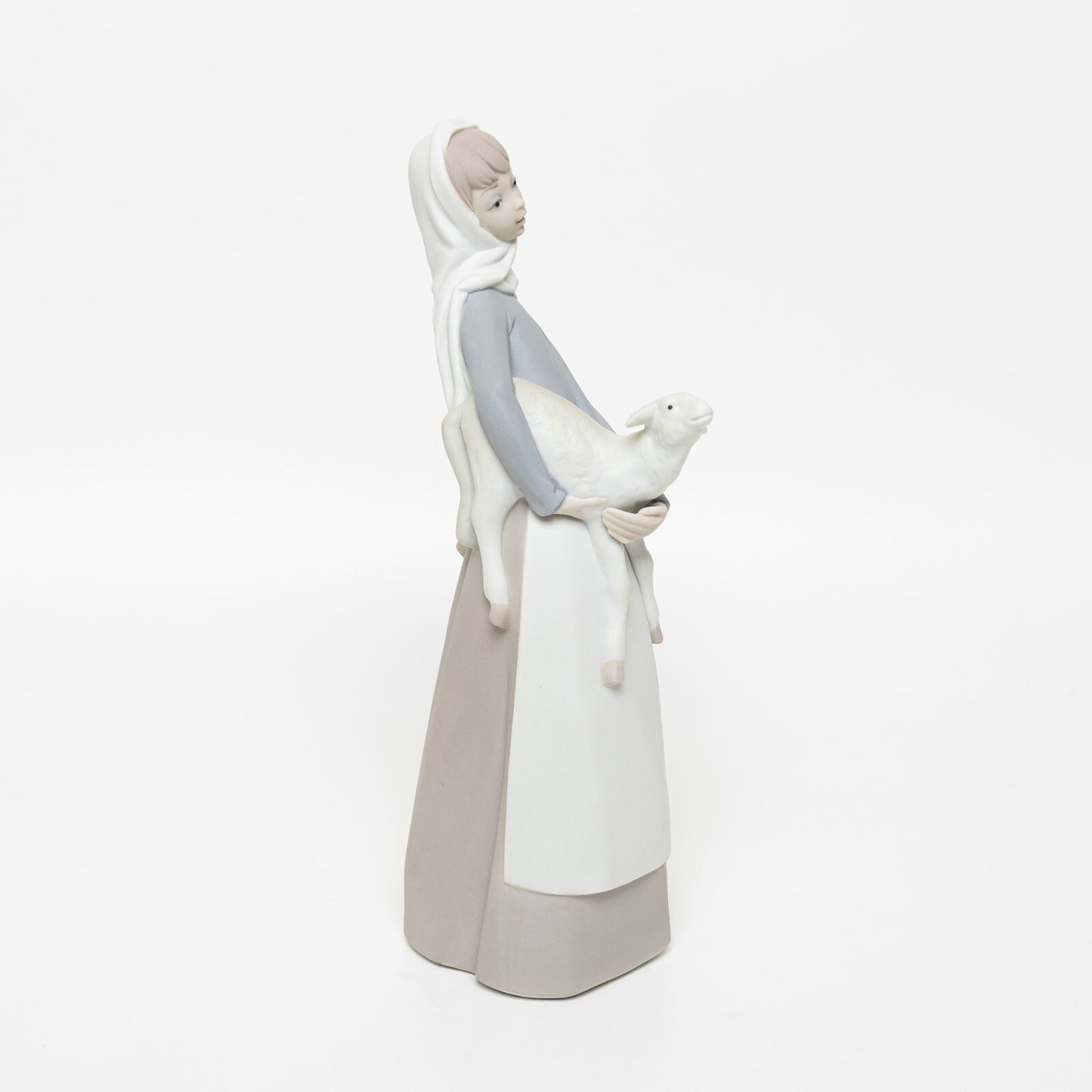 STATUINA PORCELLANA LLADRO "Ragazza con Agnello" 4584 CM 28x10x9 FINITURA MATTE