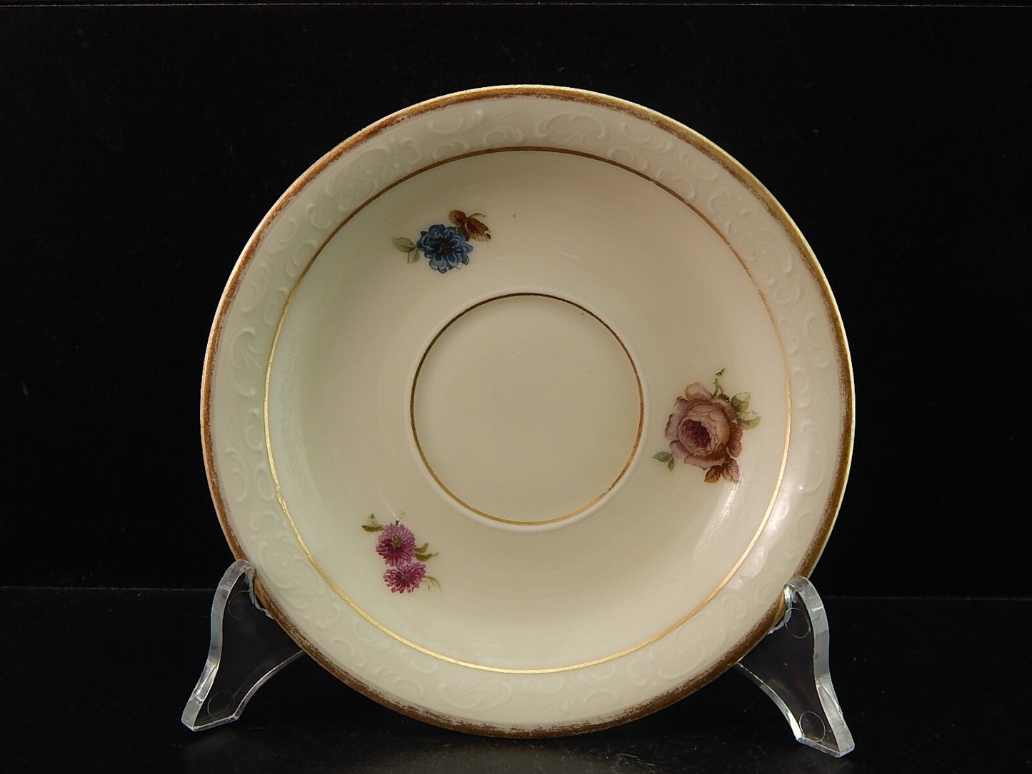 ANTICA TAZZA KPM COPENHAGEN PORCELLANA BOUQUET DI FIORI E ORO DEL 1924 #1205