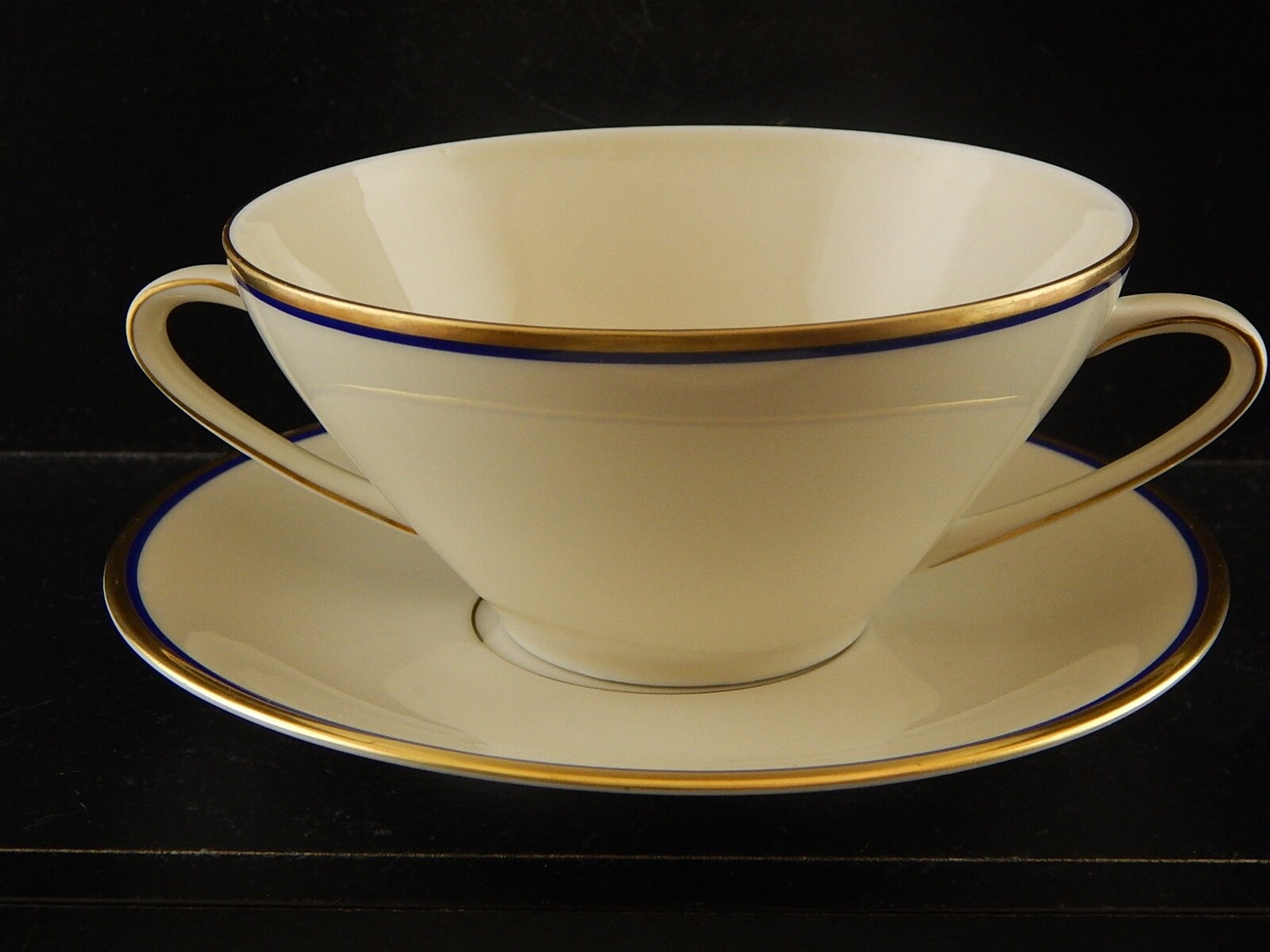 VINTAGE TAZZA DA BRODO STILE IMPERO PREZIOSA PORCELLANA JAEGER BAVARIA