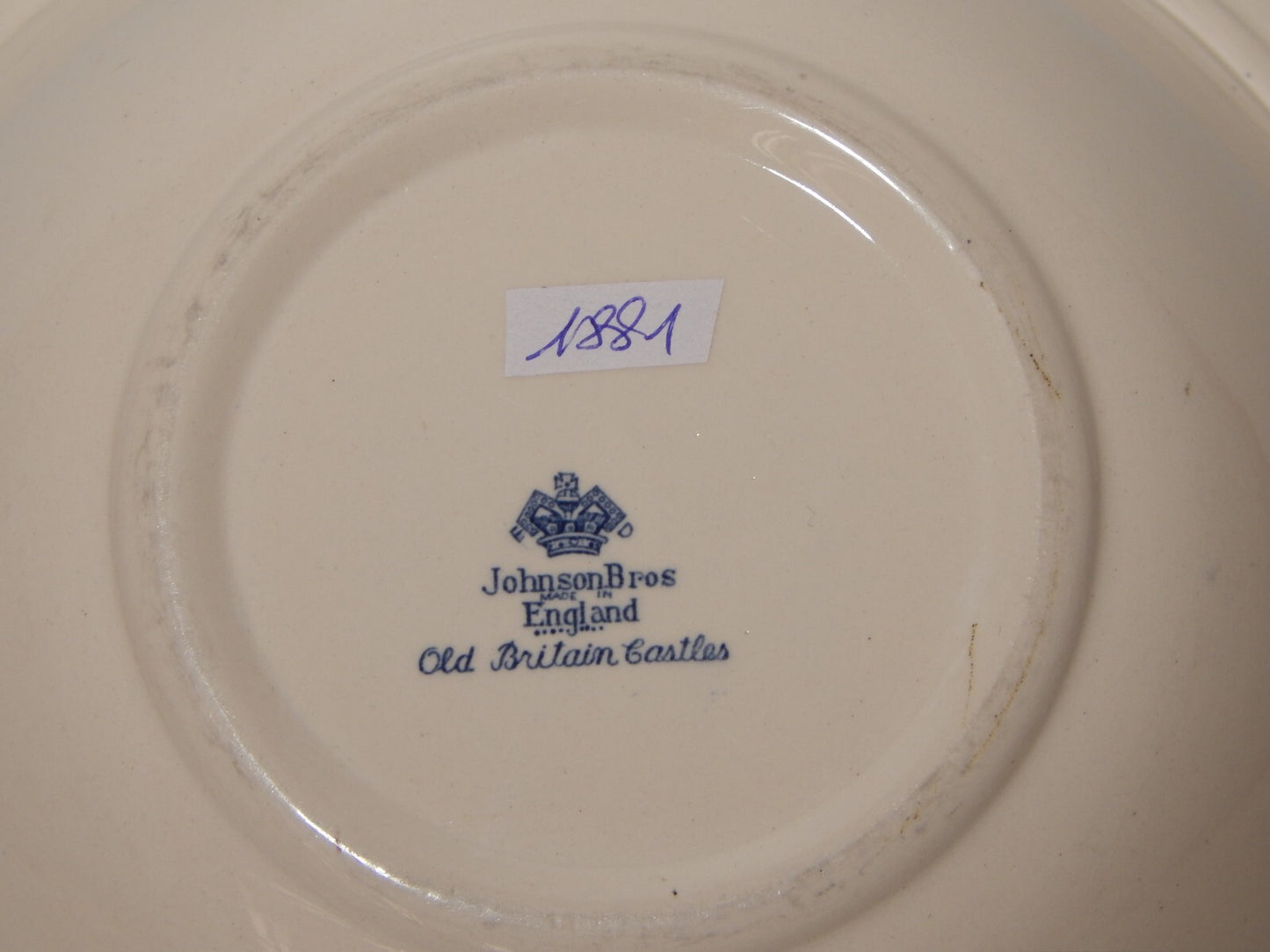 VINTAGE JOHNSON BROS OLD BRITAIN CASTLE BLU INSALATIERA FRUTTIERA PORCELLANA