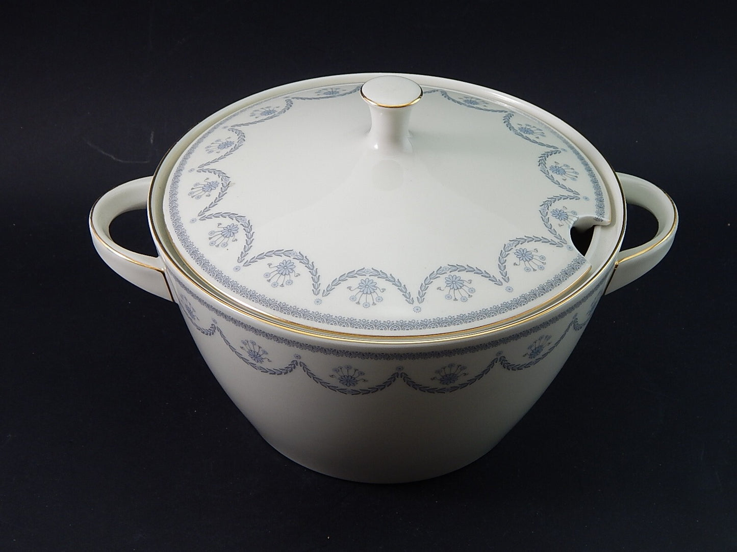 VINTAGE ZUPPIERA CENTROTAVOLA PORCELLANA AVORIO KRAUTHEIM BAVARIA STILE IMPERO