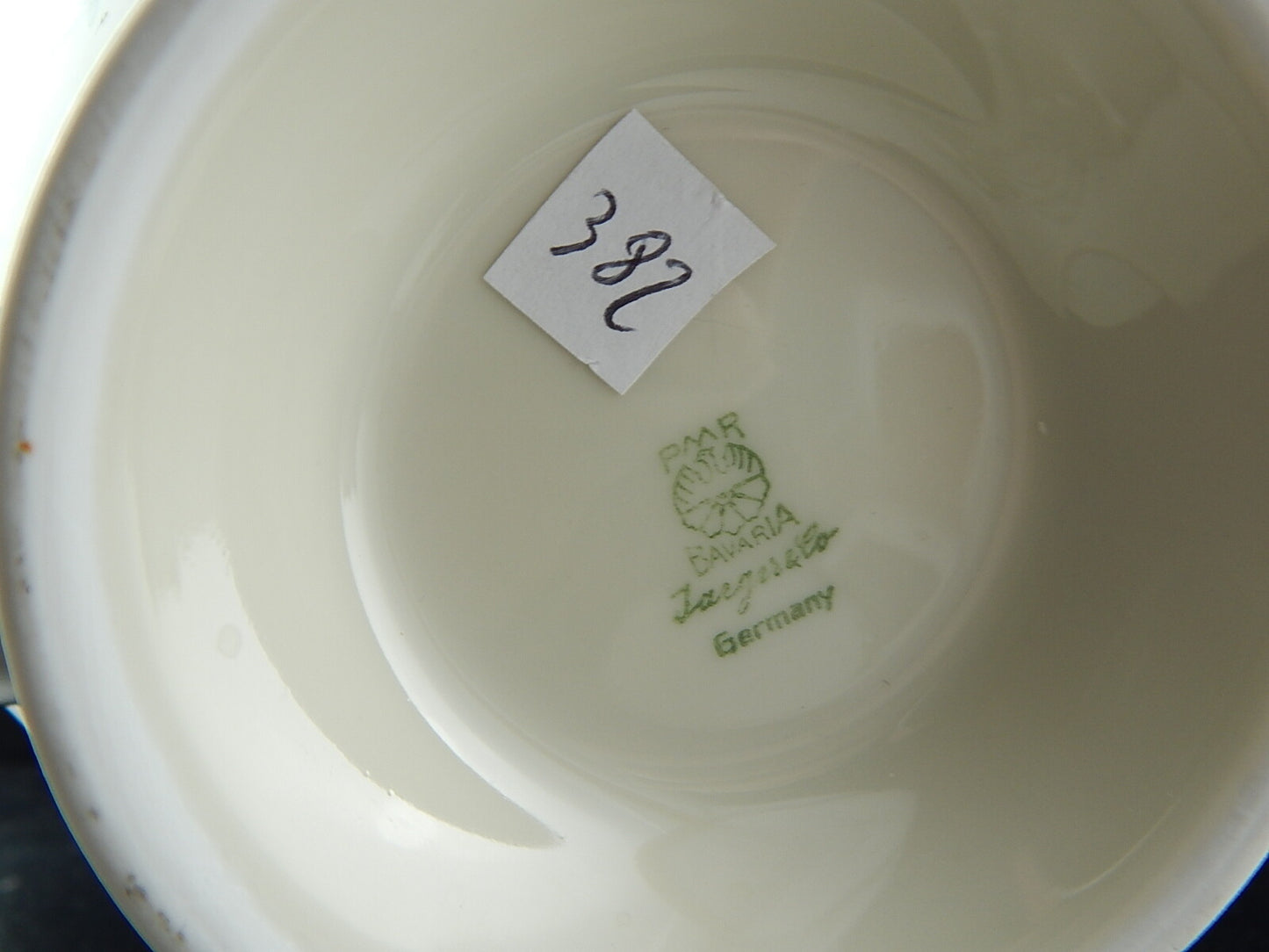 ANTICO SERVIZIO DA TÈ IMPERO PORCELLANA AVORIO E VERDE JAEGER&CO BAVARIA