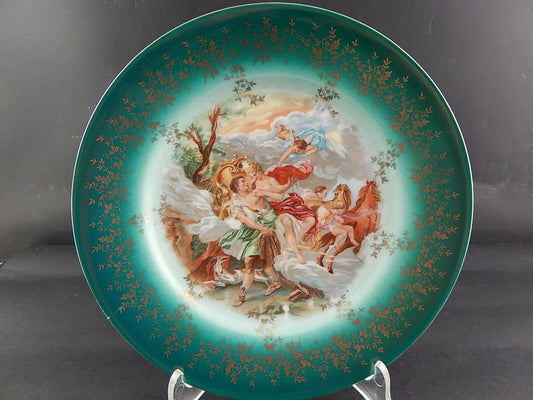 ANTICO RARO PIATTO PORCELLANA IMPERO VIENNA COLLEZIONE SCENA MITOLOGICA DIFETTO