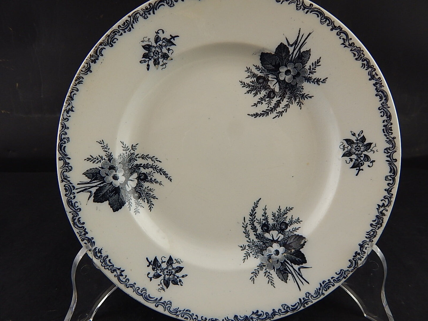 ANTICO ART NOUVEAU PIATTO PORCELLANA VILLEROY&BOCH FINE 1800 DECORO BOUQUET