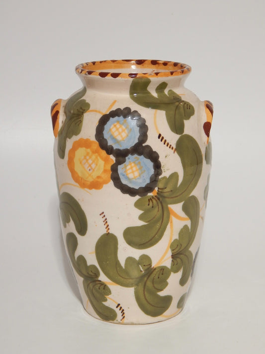 ANTICO ALBARELLO VASO MAIOLICA PROBABILE CERAMICA CANTAGALLI FIRENZE FINE '800