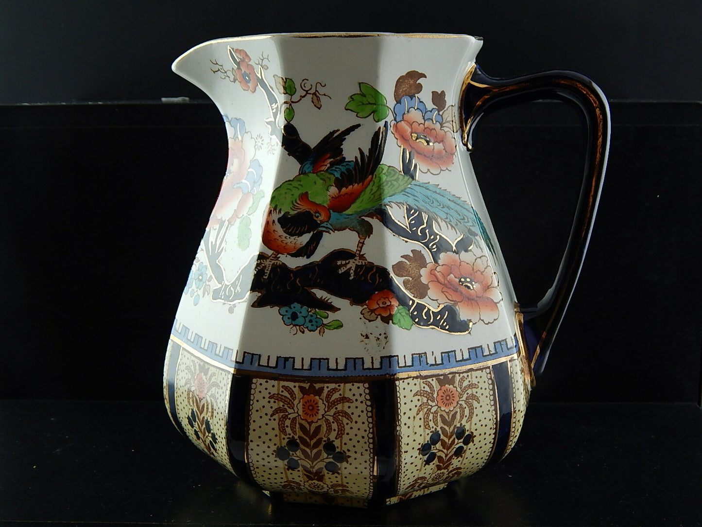 ANTICA PREZIOSA CARAFFA CERAMICA DIPINTA MANO LOSOL WARE KEELING & CO SHANGHAI