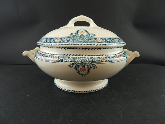 ANTICA ZUPPIERA CENTROTAVOLA LIBERTY CERAMICA LONGWY MODELLO LONDRES