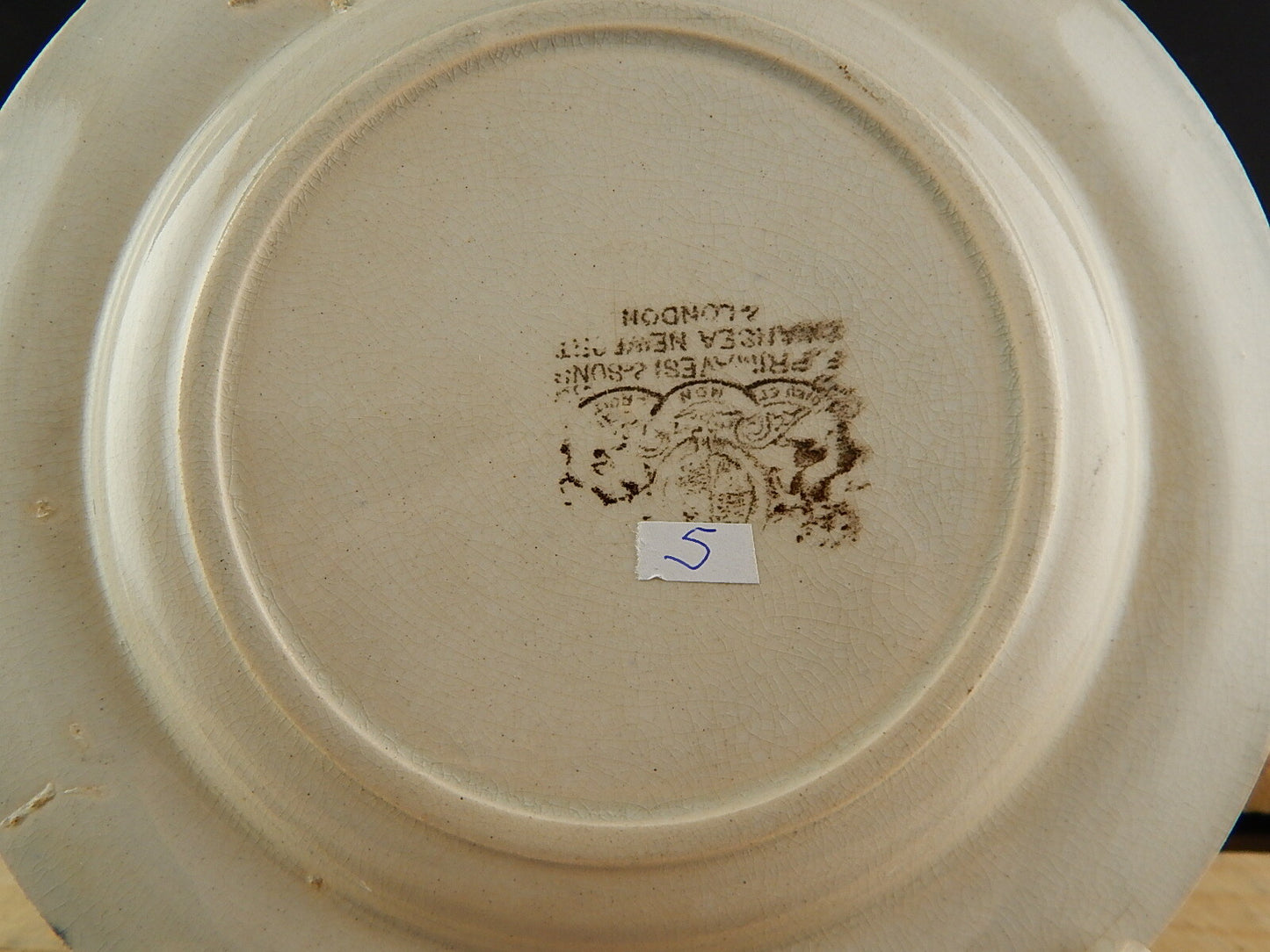 ANTICO 1800 PIATTO PORCELLANA CERAMICA PRIMAVESI & SONS SWANSEA NEWPORT & LONDON