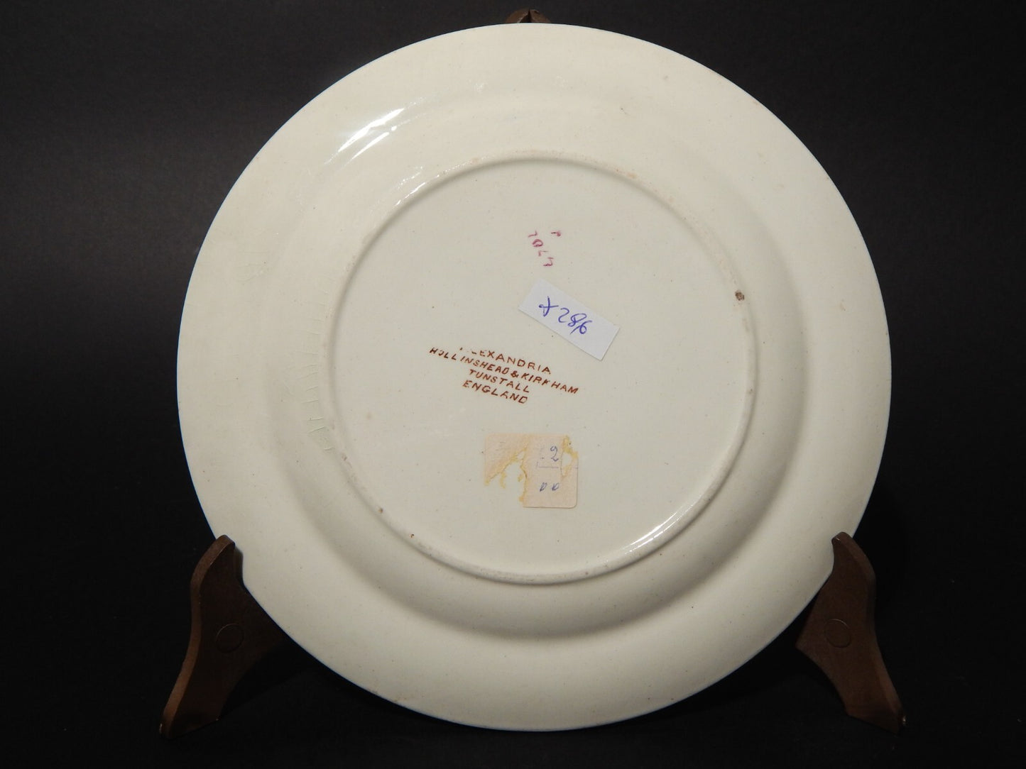 ANTICO ART NOUVEAU PIATTO CERAMICA ALEXANDRIA HOLLINSHEAD&KIRKHAM TUNSTALL X286