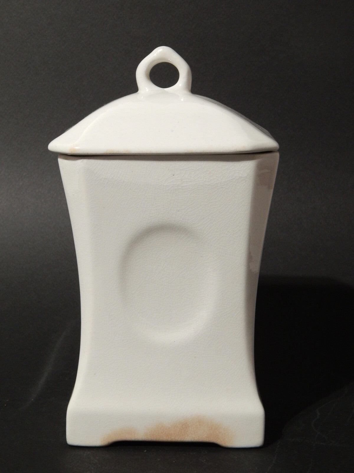 ANTICO RARO LIBERTY VASO BARATTOLO CUCINA CERAMICA RORSTRAND HAVRE GRYN SEMOLA