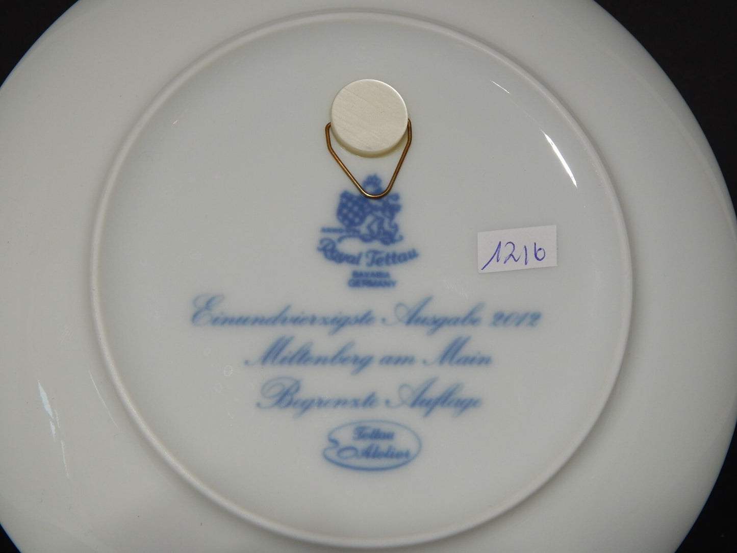 ROYAL TETTAU ORIGINALE PIATTO PORCELLANA COLLEZIONE DI NATALE IN ITALIANO 2012