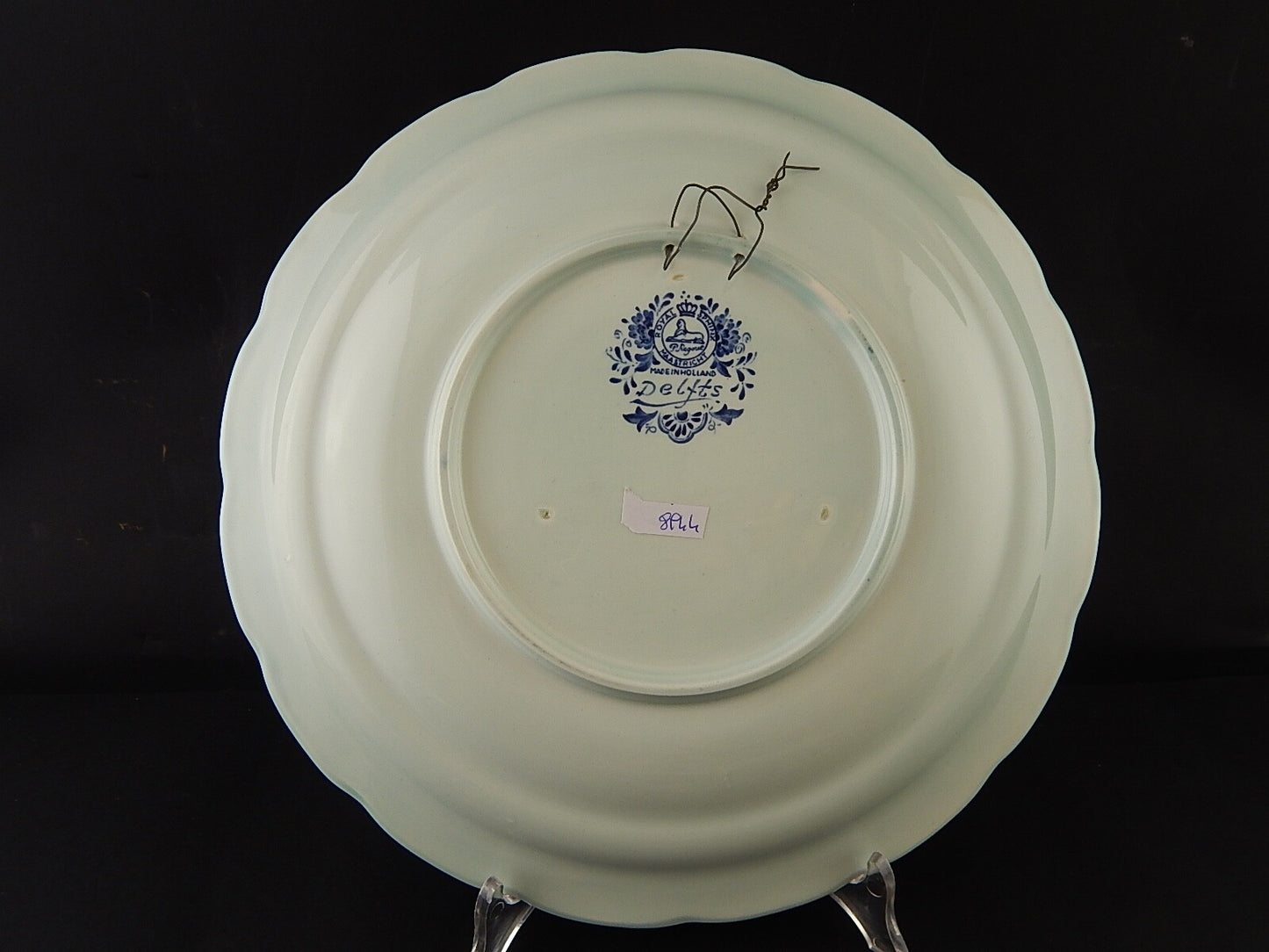 PIATTO COLLEZIONE PORCELLANA CERAMICA 1960 DELFTS ROYAL SPHINX MAASTRICHT 31 CM