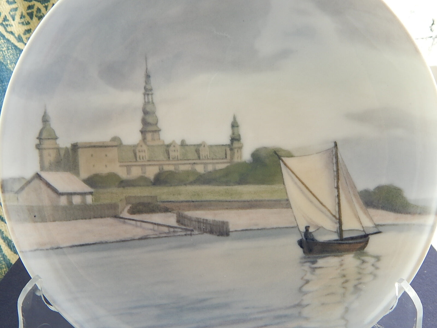 ROYAL COPENHAGEN BING&GRONDAHL PORCELLANA PIATTO ANTICO CASTELLO KRONBORG