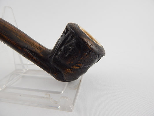 VINTAGE PIPA FUMATA KIKO MADE IN TANZANIA LEGNO SCOLPITA MANO HAND CARVED PIPE