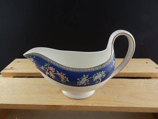 VINTAGE 1986 SALSIERA PORCELLANA WEDGWOOD SAUCE PAN BLUE SIAM