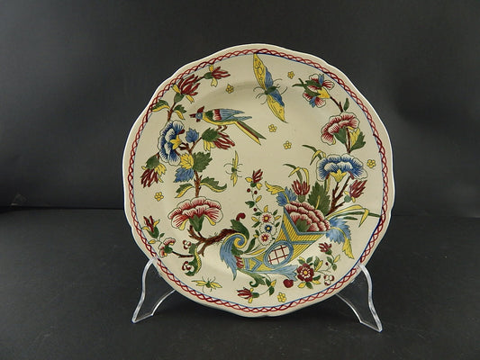 ANTICO DEL 1923 PIATTO CERAMICA ALLA CORNUCOPIA MANIFATTURA GIEN STILE ROUEN #