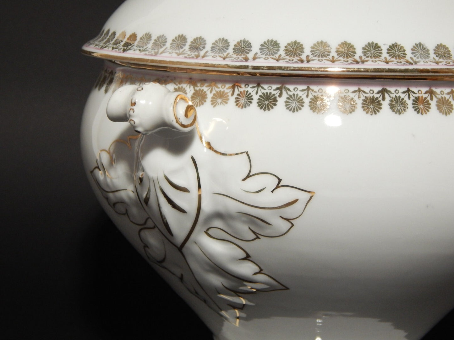 ANTICA RARA ZUPPIERA CENTROTAVOLA PORCELLANA GINORI LIBERTY DIFETTO