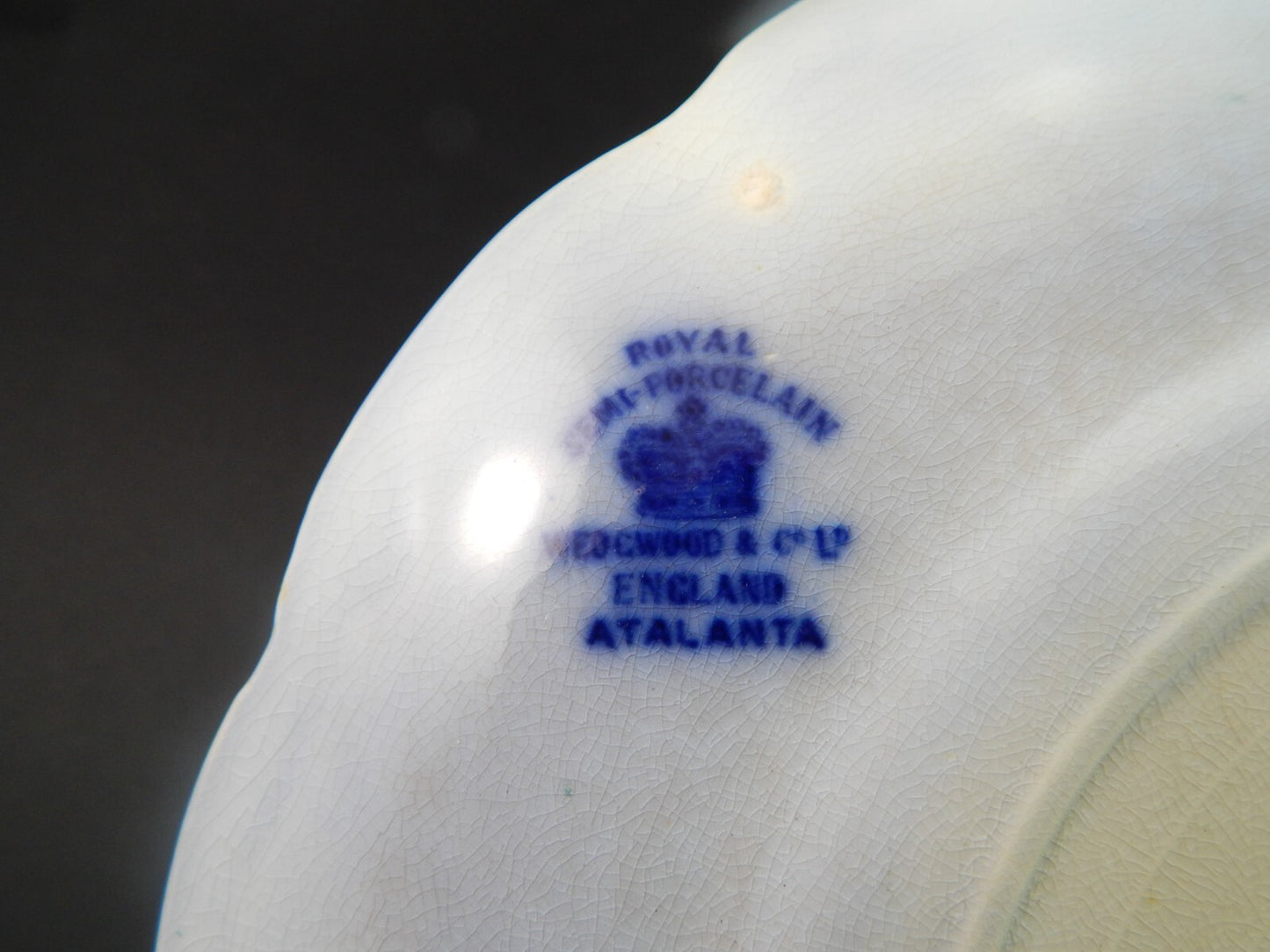 WEDGWOOD&CO ATALANTA PREZIOSO ANTICO PIATTO CM 23 SEMI-PORCELLANA DEL 1906 #1520