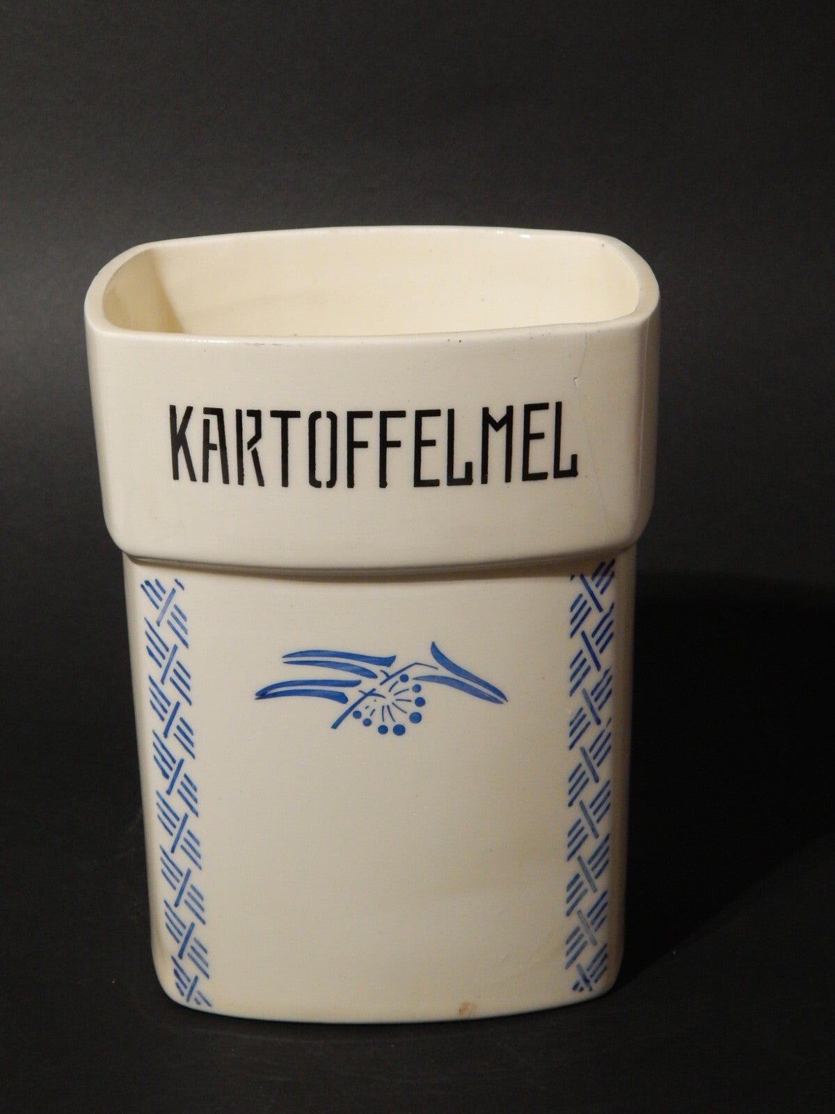 ART DECO VASO BARATTOLO CUCINA CERAMICA STAFFEL KARTOFFELMEL FECOLA PATATE